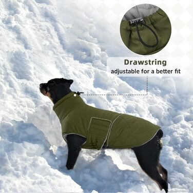 Зимовий теплий одяг для собак маленьких порід: куртка, жилет, теплий костюм для Чихуахуа, Звергшпіца, Йоркширського тер'єра (Армійний зелений, XS)