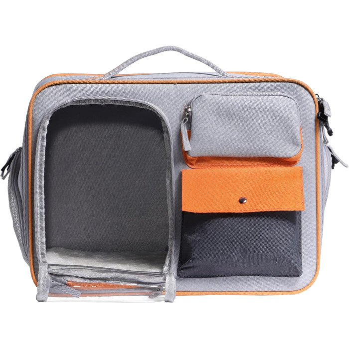 Транспортна переноска для котів Navaris - безпечна та зручна переноска для кота з вікном та 3-стороннім відкриванням, з плечовим ременем та надійними застібками