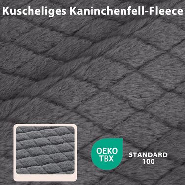 Ортопедичне ліжко для собак JOEJOY, 61x43x9 см, сіре - м'яке, з неслизьким дном