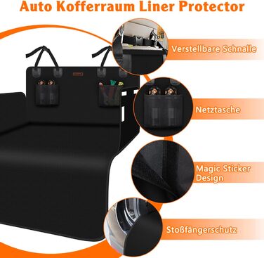 Захист для багажника автомобіля Alfheim для собак - преміум килимок, водовідштовхувальний та стійкий до подряпин, підходить для седанів та компактних/середніх SUV