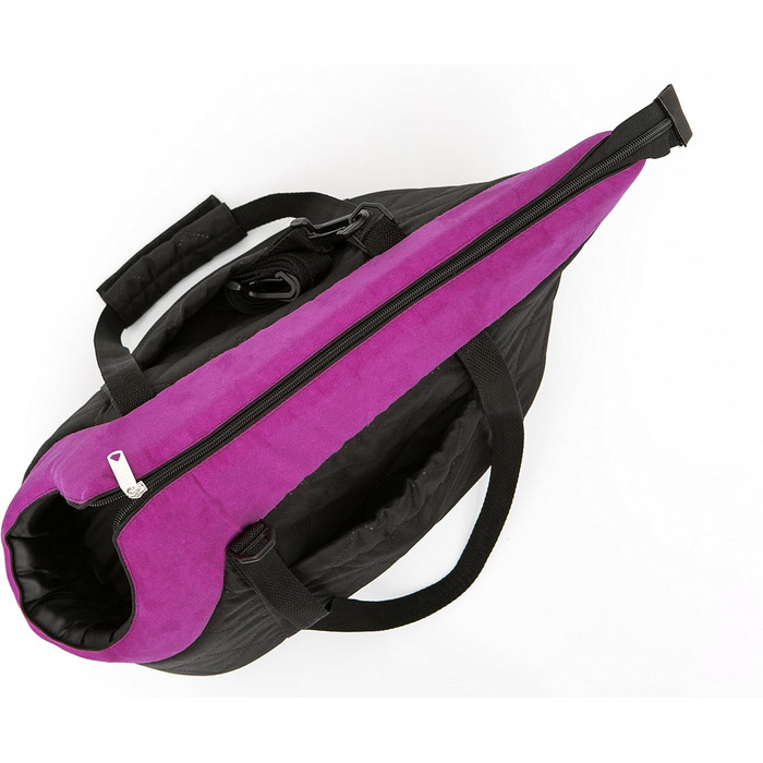 Транспортна сумка для собак та котів - переноска для собак середніх та маленьких порід (R1, чорно-рожевий)
