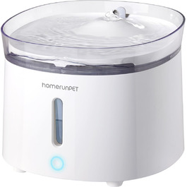 Автоматичний фонтан-поїлка для котів Homerunpet, безшумний, бездротовий, BPA-free, з LED підсвіткою, фільтром з активованим вугіллям, легке очищення, 2 л