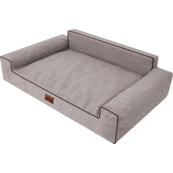 М'яке ліжко для собак, лежанка для тварин, коричнева, 98 x 66 см (Cappuccino Inarii, L)