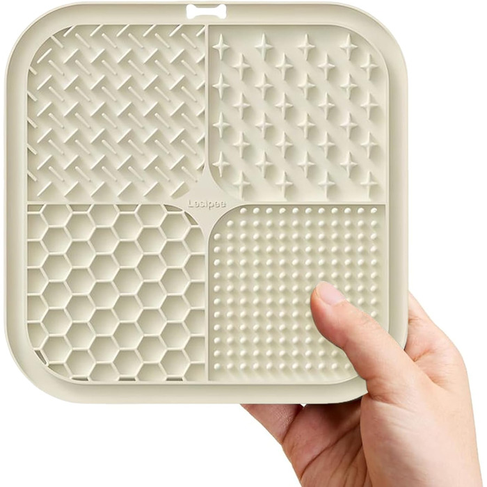 Килимок для собак з присосками, 2 шт. (бежевий + сірий) - для грумінгу, тренувань та купання