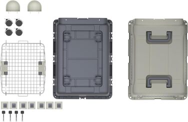 Транспортна бокс для котів та собак ORHEYA 80x57x70 см, авіабокс для перевезення домашніх тварин до 20 кг з металевими дверцятами і колесами, для літака та авто
