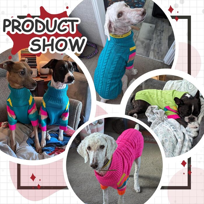 Зелений теплий светр для собак, тепла в'язана жилетка для дівчаток та хлопчиків, ідеально підходить для французьких бульдогів та біглів, теплий зимовий аксесуар для собак на Різдво