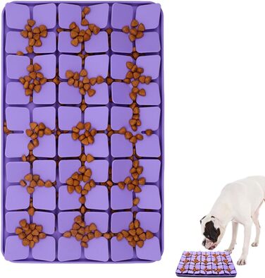 Килимок для собак Katzenschlamm з силіконовими кульками та присосками, лінза для собак, зменшує нудьгу, підходить для ласощів та корму, фіолетовий