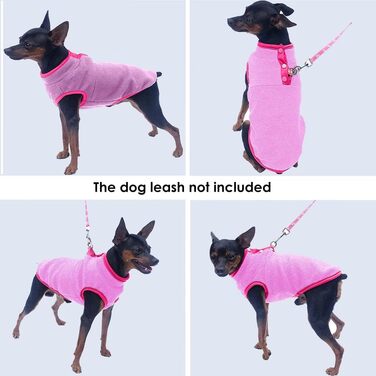 Флісовий пуловер для собак, тепла жилетка, одяг для собак, без рукавів, для цуценят, на зиму, тепла жилетка для собак, пуловер для маленьких та середніх собак та котів (Зелений). Зелений (X-Large, рожевий)