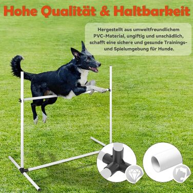 Набір для аджиліті для собак Froadp Agility Set: 4 перешкоди, регульована висота, 104x70x101 см, білий