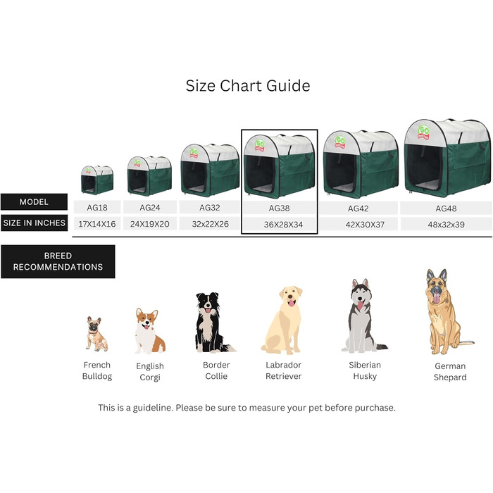 Транспортний бокс Go Pet Club для собак, м'який, 96,5×71×86 см, зелений