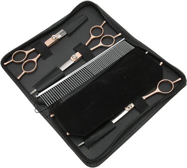 Набір для грумінгу собак LIZEALUCKY: ножиці та гребінці для догляду за шерстю собак, котів, кроликів, хом'яків. Підходить для довгої, короткої, густої та кучерявої шерсті.