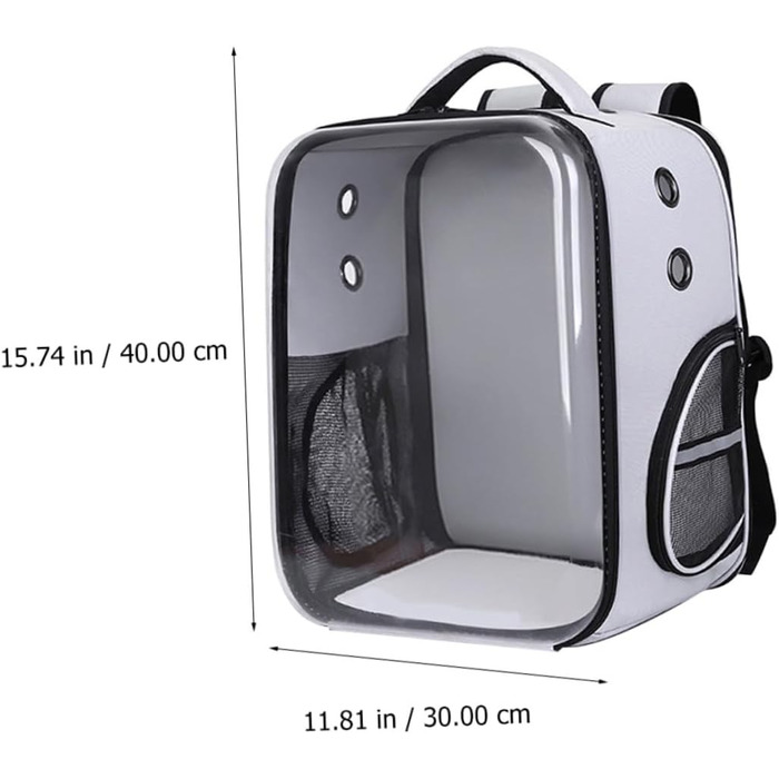 CIYODO Транспортна сумка для домашніх тварин: складана, прозора, з міцного PC та дихаючого Оксфорду. Підходить для собак та котів.