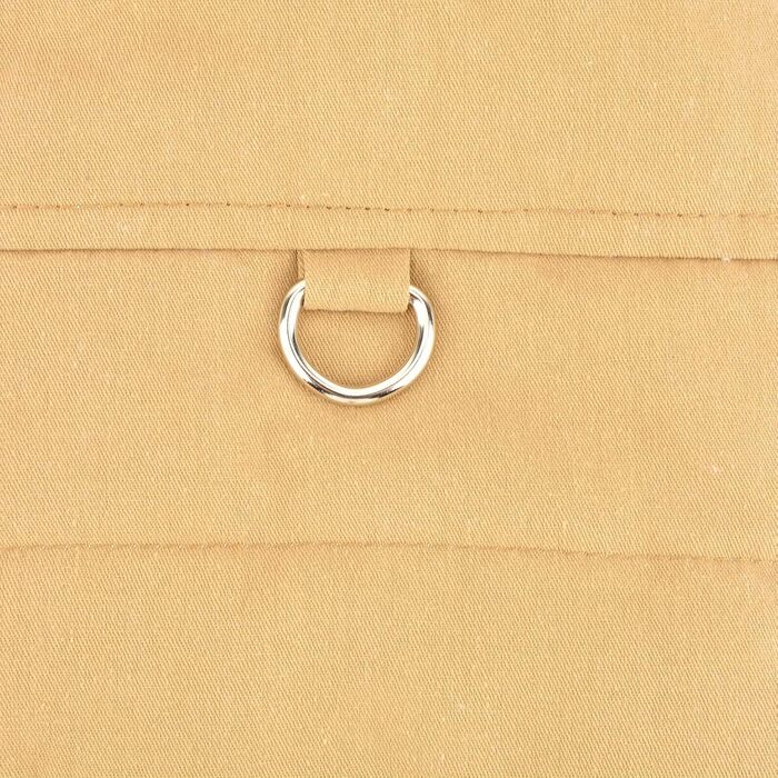 Зунеа - тепла куртка для собак маленьких порід, флісова підкладка, для цуценят, зимовий одяг з кільцем для повідка, захист від холоду, жилетка, розмір L, зелений (хакі)