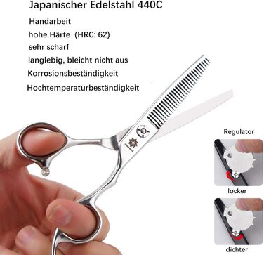 Професійна фризьорська ножиці Dream Reach 6 дюймів з японської сталі 440C, ручної роботи, для точного зрізу волосся дам та чоловіків. Ідеальний подарунок.