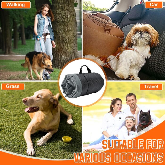 Лежанка для собак середнього розміру 90x60 см: водонепроникна, портативна, складана, для подорожей, в переноску, на диван, в авто