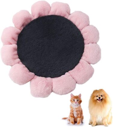Килимок для тварин Oncpcare, круглий, з квітковим принтом, м'який, теплий, плюшевий, для собак та котів середніх та маленьких порід (сірий, L (100 см))