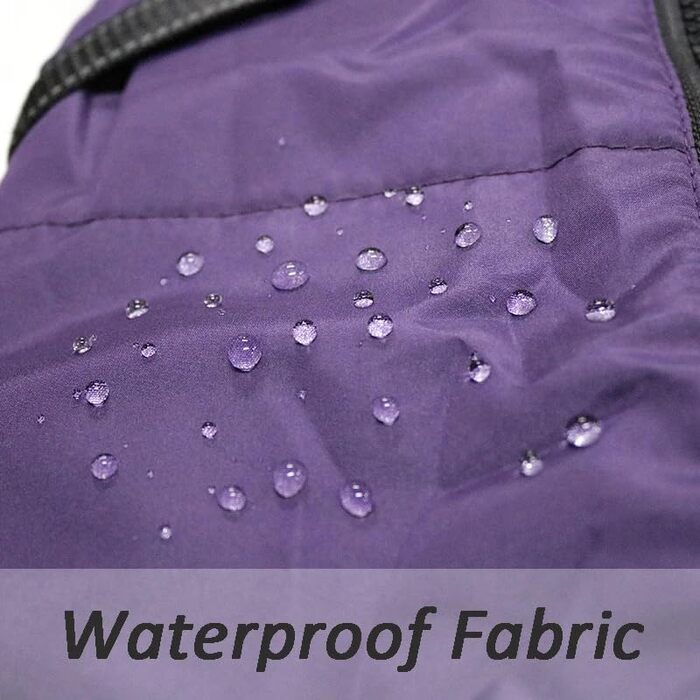 Зимові куртки для собак, жилети для собак з шлейкою, тепла куртка для собак, зимові куртки для собак для маленьких, середніх та великих собак (фіолетовий, S)