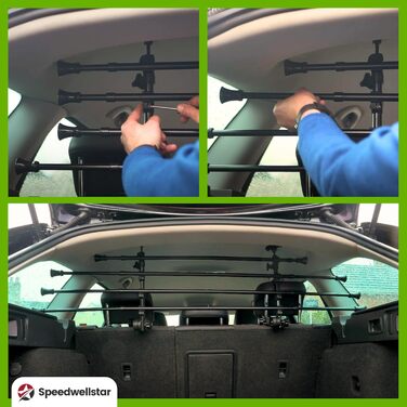 Сітка для собак Speedwellstar - бар'єр у багажник авто, універсальна, металева, для безпечних подорожей