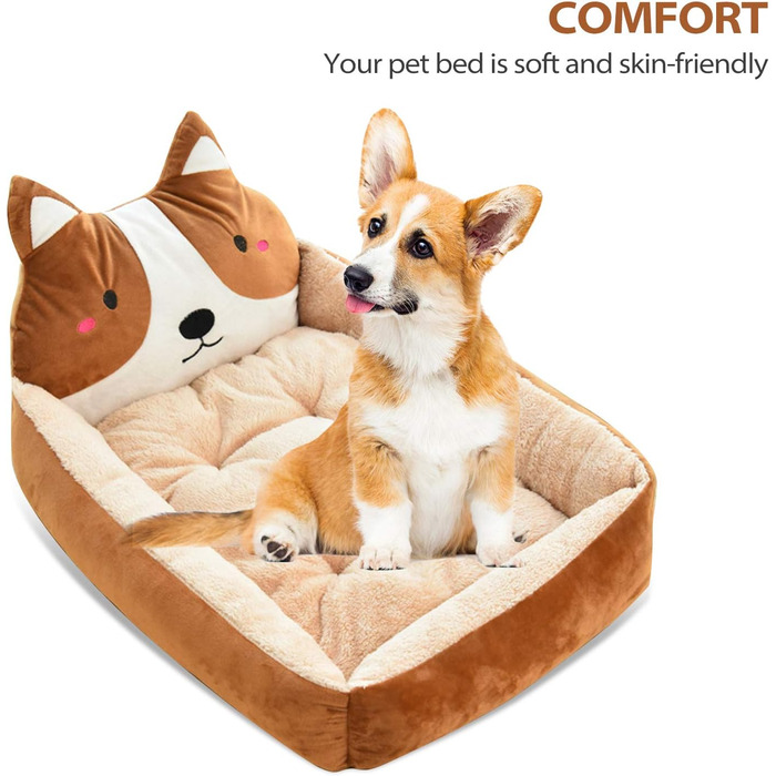 Килимок для собак Petcute: теплий, м'який, миючий, L (70 см), коричневий