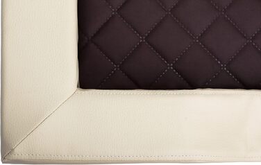 Ліжко для собак, лежанка, м'яка подушка, матрац для собак, 75x50 см, BEIGE, ECO-LEDER, коричневий матрац