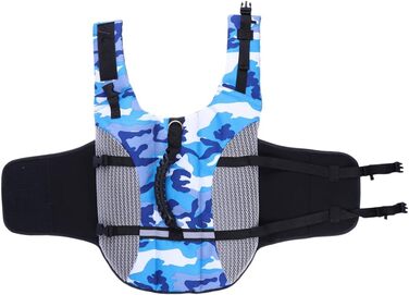 Рятувальний жилет для собак POPETPOP, регульований, дихаючий, з ручками та швидкою застібкою, XL, блакитний