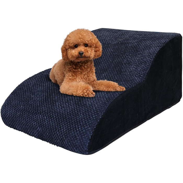 Сходинки для собак Galatée: 2-ярусні, з антиковзким покриттям, для ліжка, дивану та авто, знімний чохол (чорний)