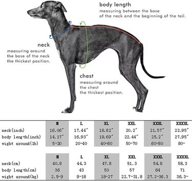 Піжама для собак Cnkwei, розміри M, L, XXL, з принтом лап, для породи Віндхаунд, боді, багатокольорова
