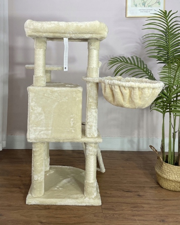 Комплекс для котів: дряпалка, будинок-будка та лежанка, 107 см