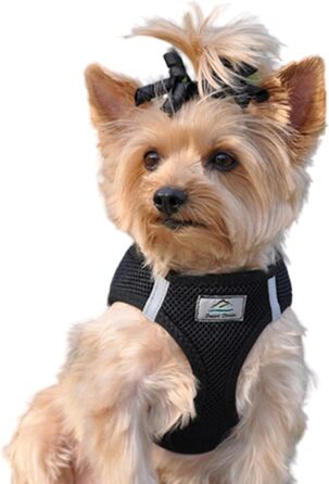 Шлея для собак Doggie Design, світловідбивна, Step-In, чорна, всі розміри