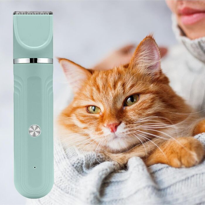 Набір для грумінгу собак 4-в-1: ножиці, щітка, гребінець, тример. Для собак, котів, цуценят. Зелений