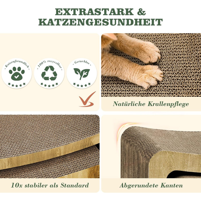 Котячий когтетоп Pawtasy на стіну та кут з іграшкою - когтеточка для котів