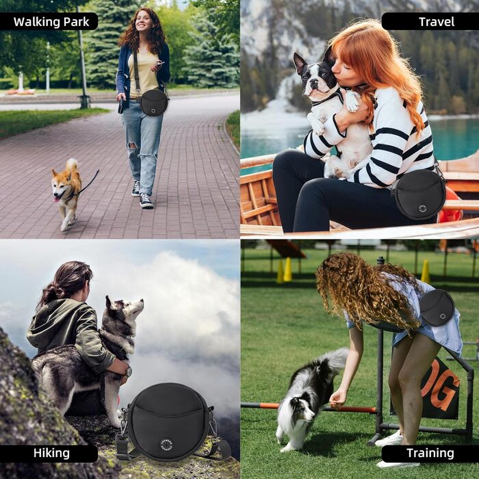 Сумка для ласощів для собак, велика місткість, з дозатором для пакетів, Leckerlibeutel