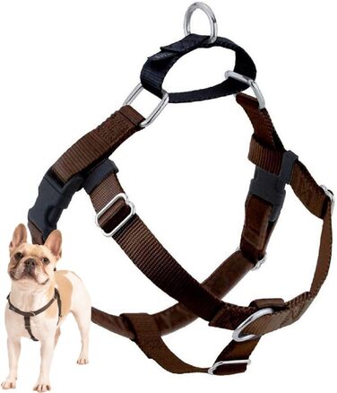 Шлея для собак 2 Hounds Design Freedom, не тягне, XL, 2,5 см, коричнева