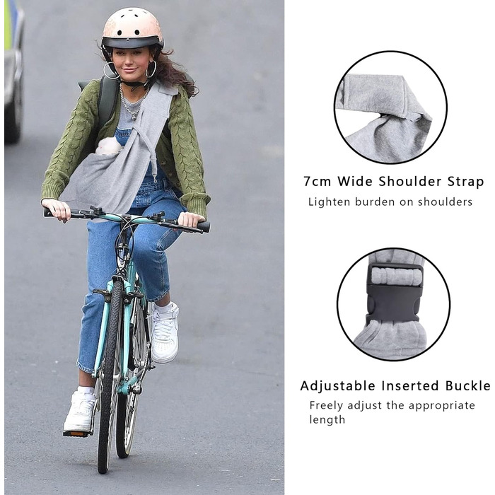 Сумка-слінг для тварин, переноска для котів та собак, зручна переноска на плечі (сірий)