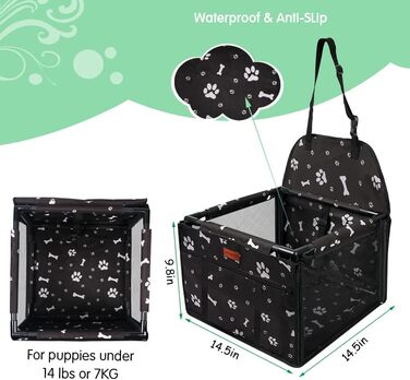 Автомобільний лежак для собак - міцний, водовідштовхувальний, для маленьких та середніх собак, з каркасом