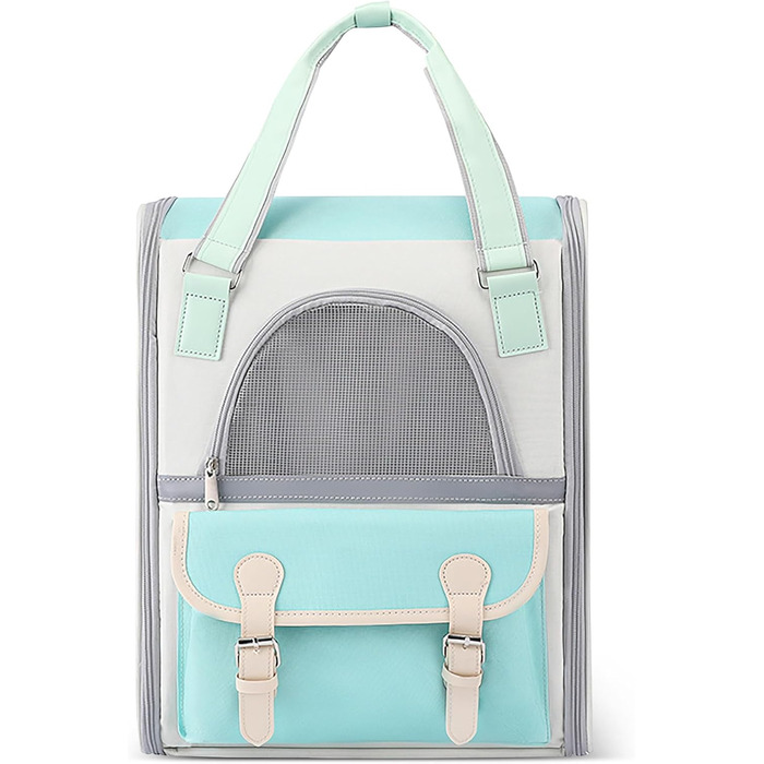 Рюкзак для тварин ALLSOPETS з сітчастим вікном: зручний та дихаючий для котів та собак, ідеальний для подорожей та прогулянок (Блакитний)