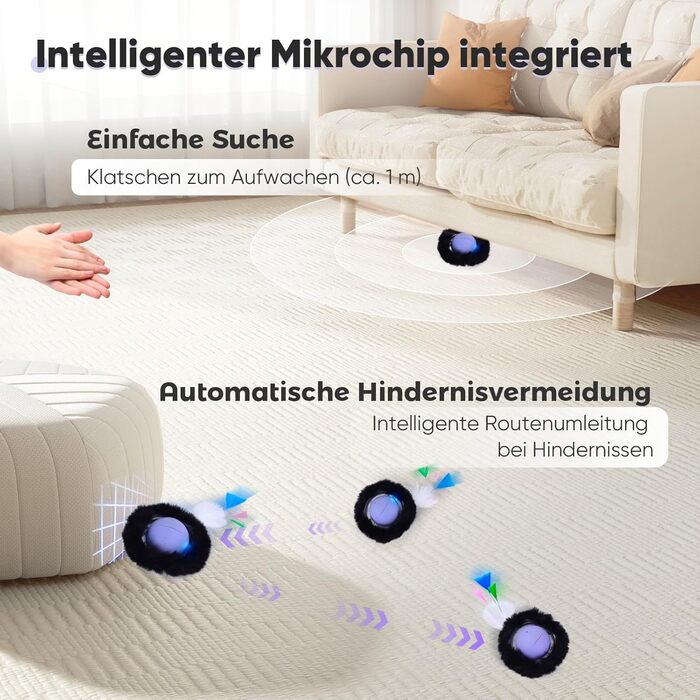 Іграшка для котів GoldenSun: м'ячик-дзига з дзижчанням, килимок з мишками, 5-лочкове хованки, блакитний колір