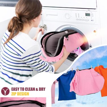 Туннель для морських свинок ONEJU, 2-сторонній, для гри, миючий, з блискавкою, рожевий та сірий