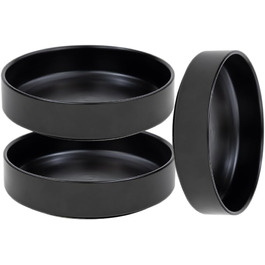 Набір мисок для котів з кераміки, 3 шт. - миски для котів та кошенят, 15*4 см (чорний)