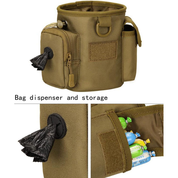 Сумка-мішечок для ласощів для собак: навчання, полювання, Airsoft, іграшки. Чорний колір