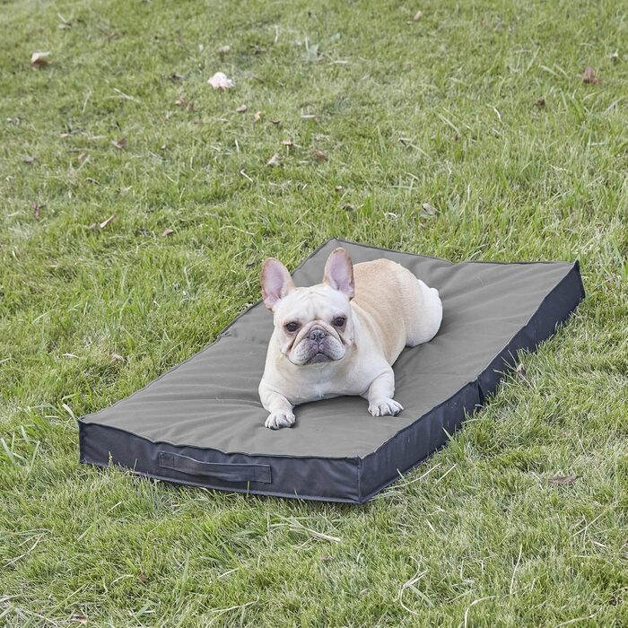 Ортопедичне собаче ліжко для великих собак, вологостійке, знімний чохол, складане, 104.1 см, для будь-якої погоди (Сірий, X-Large)
