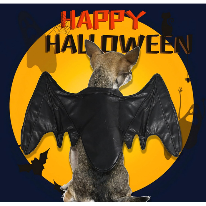 Костюм на Хелловін для собак: Флері, Дракон, Птах - крила (чорні, M)