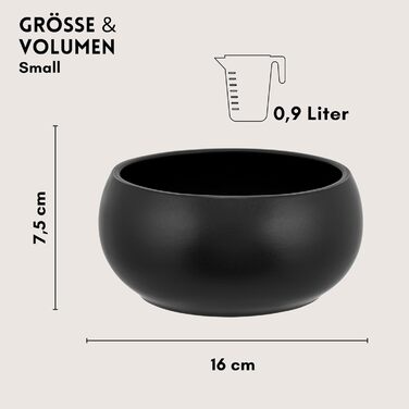 Керамічна годівниця для собак hej.mo | Чорна | Діаметр 16 см, об'єм 0,9 л | Міцна, для миття в посудомийній машині, стійка до подряпин та укусів | Годівниця для маленьких та середніх собак