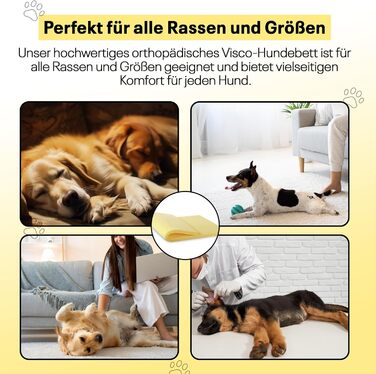 Ортопедичне ліжко для собак Best For Pets: миється, з віскоеластичної піни, з пам'яті ефекту, складне, 85x65x4 см