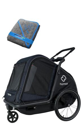 Hamax Pluto L - причіп для собак, включає безкоштовний рушник для собак