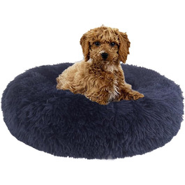 Кругле ліжко для собак маленьких порід - м'яке та миється - ідеальне для комфорту вашого улюбленця. Підходить для Чихуахуа та Йоркширських тер'єрів до 4 кг. Діаметр 50 см, розмір 50x50x18 см, темно-сірий колір.