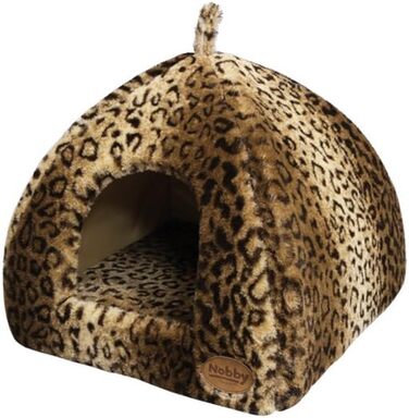 Нобі Гюле кутовий лежак для котів Alanis, 40 x 35 x 35 см, леопардовий колір