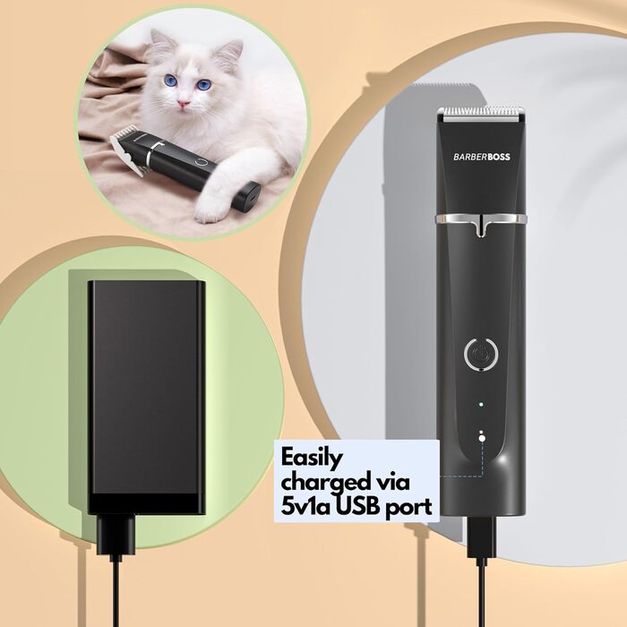 Набір для грумінгу собак BarberBoss QR-9092: триммер та машинка для догляду за шерстю, професійний набір для собак та котів