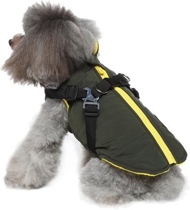 Зимова куртка для маленьких собак: тепла, вітро- та водовідштовхуюча | XL, зелений