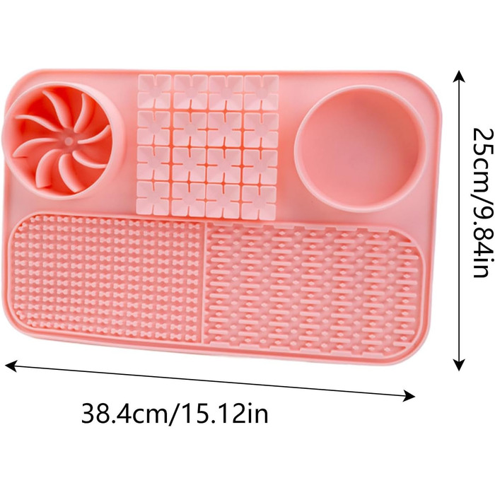 Килимок для годування собак, інтерактивна іграшка-пазл, килимок для корму, розмір L, рожевий